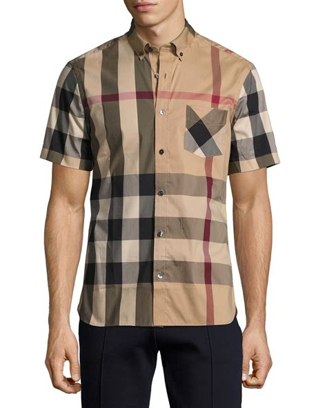 burberry short sleeve shirt vintage|burberry men's shirts outlet.